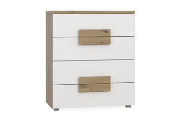 Eochar Byrå 80 cm - Brun/Vit - Förvaring - Förvaringsmöbler - Byrå