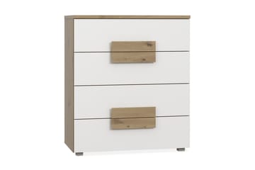 Eochar Byrå 80 cm - Brun/Vit - Förvaring - Förvaringsmöbler - Byrå