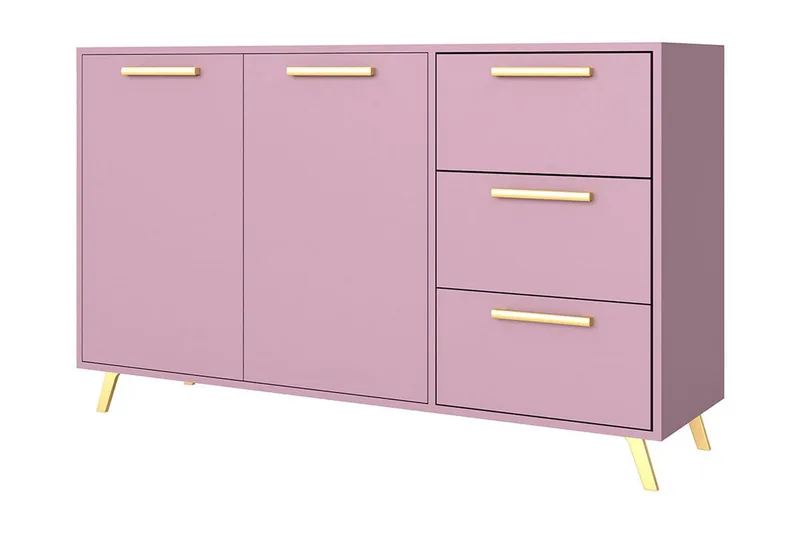 Escaldes Byrå 41x139 cm - Lila/Guld - Förvaring - Förvaringsmöbler - Byrå