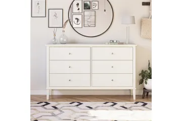 Evgeni Byrå 6 lådor - Vit - Förvaring - Förvaringsmöbler - Byrå