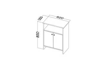 Flerfunktionsskåp Cladells Sonomo / Vit - Vit - Förvaring - Förvaringsmöbler - Byrå