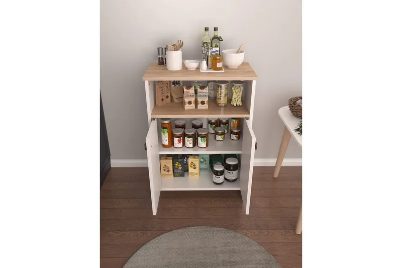 Flerfunktionsskåp Cladells Sonomo / Vit - Vit - Förvaring - Förvaringsmöbler - Byrå