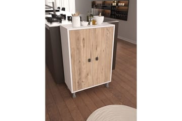 Flerfunktionsskåp Sourav Atlantikfuru / Vit - Brun/Vit - Förvaring - Förvaringsmöbler - Byrå