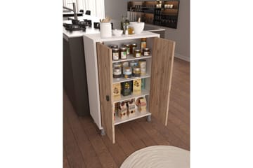 Flerfunktionsskåp Sourav Atlantikfuru / Vit - Brun/Vit - Förvaring - Förvaringsmöbler - Byrå