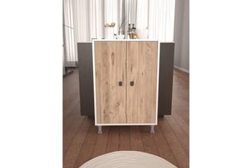 Flerfunktionsskåp Sourav Atlantikfuru / Vit - Brun/Vit - Förvaring - Förvaringsmöbler - Byrå