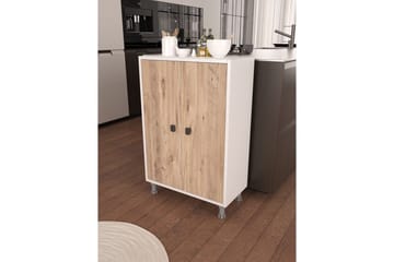 Flerfunktionsskåp Sourav Atlantikfuru / Vit - Brun/Vit - Förvaring - Förvaringsmöbler - Byrå