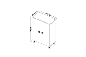 Flerfunktionsskåp Sourav Atlantikfuru / Vit - Brun/Vit - Förvaring - Förvaringsmöbler - Byrå