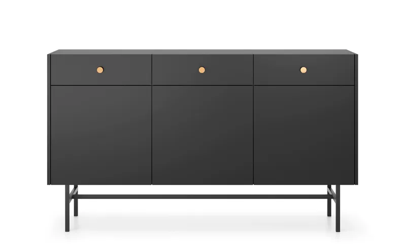 Francisca Byrå 155 cm - Svart - Förvaring - Förvaringsmöbler - Byrå