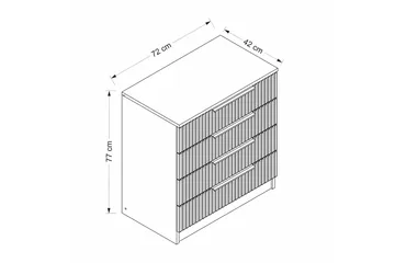 Fruitland Byrå - Vit - Förvaring - Förvaringsmöbler - Byrå