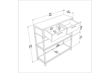 Fynlor Byrå 90 cm - Svart/Vit - Förvaring - Förvaringsmöbler - Byrå