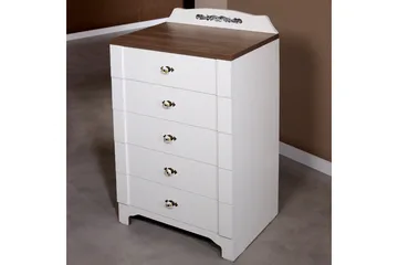 Gaszpar Byrå - Vit/Valnöt - Förvaring - Förvaringsmöbler - Byrå