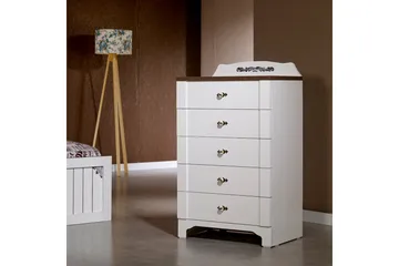 Gaszpar Byrå - Vit/Valnöt - Förvaring - Förvaringsmöbler - Byrå