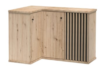 Hörnbyrå Buckfast 123x86x82 cm - Natur/Svart - Förvaring - Förvaringsmöbler - Byrå