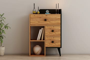 Byrå Hafing 64x94,6 cm Svart/Brun - Hanah Home - Förvaring - Förvaringsmöbler - Byrå - Hallbyrå