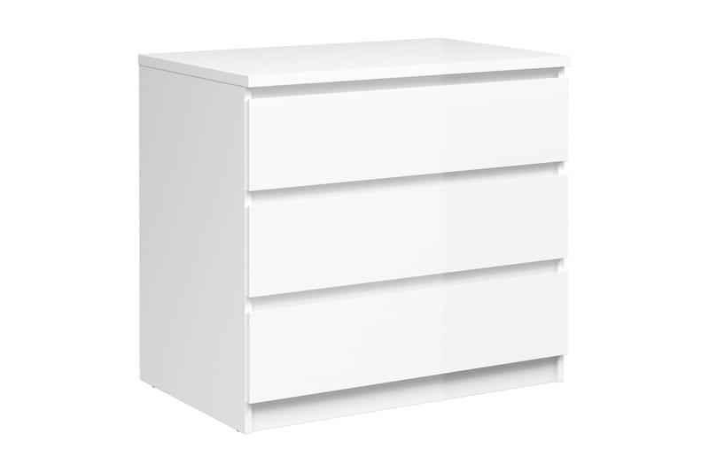 Byrå Lerna 77 cm 3 Lådor - Vit|Högglans - Förvaring - Förvaringsmöbler - Byrå - Hallbyrå