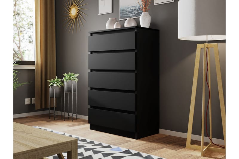 Byrå Malwa 70x40x112 cm - Svart - Förvaring - Förvaringsmöbler - Byrå - Hallbyrå