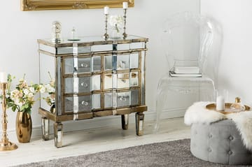 Byrå Mozela 33|81 cm - Silver - Förvaring - Förvaringsmöbler - Byrå - Hallbyrå