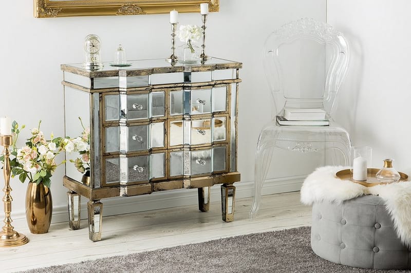 Byrå Mozela 33|81 cm - Silver - Förvaring - Förvaringsmöbler - Byrå - Hallbyrå
