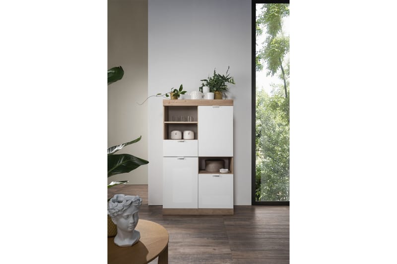 Byrå Nickero 90 cm - Vit/Brun - Förvaring - Förvaringsmöbler - Byrå
