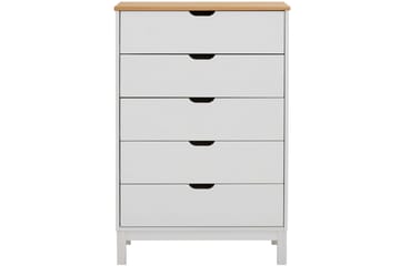 Byrå Potenza 76x39 cm 5 Lådor - Vit - Förvaring - Förvaringsmöbler - Byrå - Hallbyrå