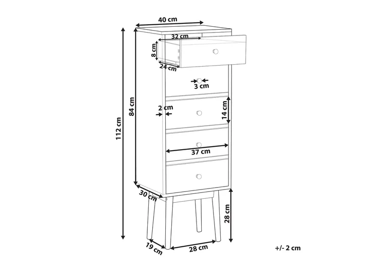 Carliana Skåp - Trä/Natur - Förvaring - Förvaringsmöbler - Byrå - Hallbyrå
