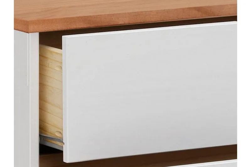 Crotone Byrå 76x39 cm 3 Lådor - Vit - Förvaring - Förvaringsmöbler - Byrå - Hallbyrå