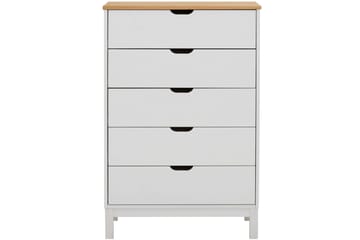 Crotone Byrå 76x39 cm 5 Lådor - Vit - Förvaring - Förvaringsmöbler - Byrå - Hallbyrå