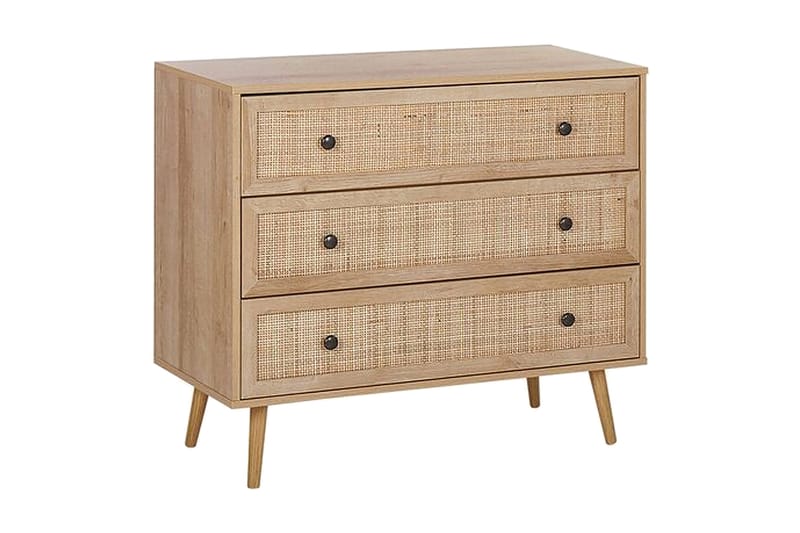 Skänk rotting ljusbrun PONCA, Trä/natur