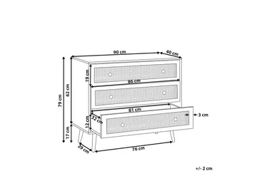 Skänk rotting ljusbrun PONCA - Trä/natur - Förvaring - Förvaringsmöbler - Byrå - Hallbyrå
