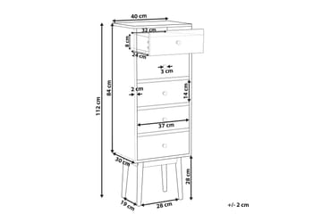 Skåp Marissah - Trä|Natur - Förvaring - Förvaringsmöbler - Byrå - Hallbyrå
