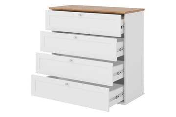 Hammerdal Byrå 92 cm - Vit/Ek - Förvaring - Förvaringsmöbler - Byrå