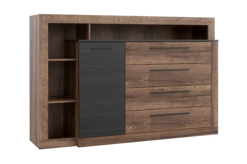 Hither Byrå 161 cm - Brun/Svart - Förvaring - Förvaringsmöbler - Byrå