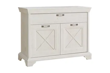 Hurlston Byrå 123 cm - Vit - Förvaring - Förvaringsmöbler - Byrå