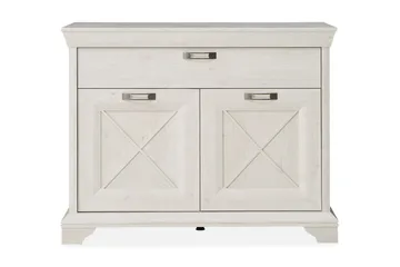 Hurlston Byrå 123 cm - Vit - Förvaring - Förvaringsmöbler - Byrå