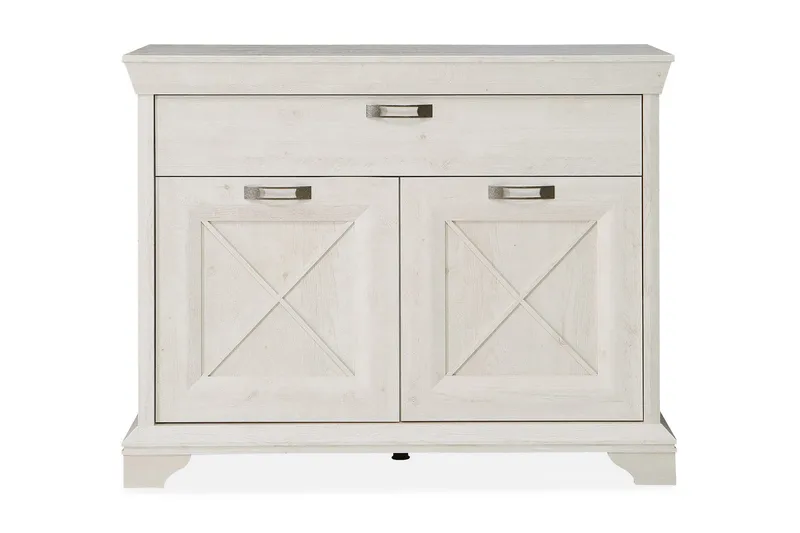 Hurlston Byrå 123 cm - Vit - Förvaring - Förvaringsmöbler - Byrå