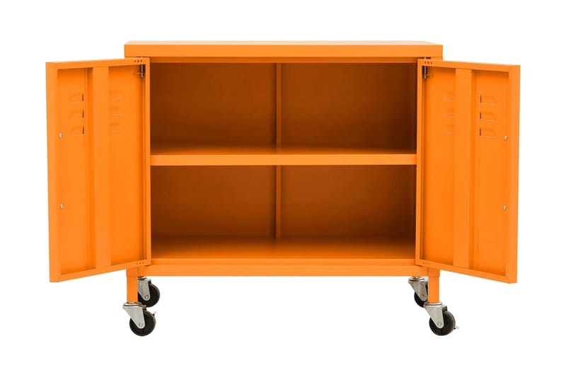 Förvaringsskåp orange 60x35x49 cm stål - Orange - Hurts