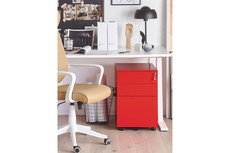 Garum Kontorshurts 39x52 cm - Metall/Röd - Förvaring - Förvaringsmöbler - Byrå - Hurts