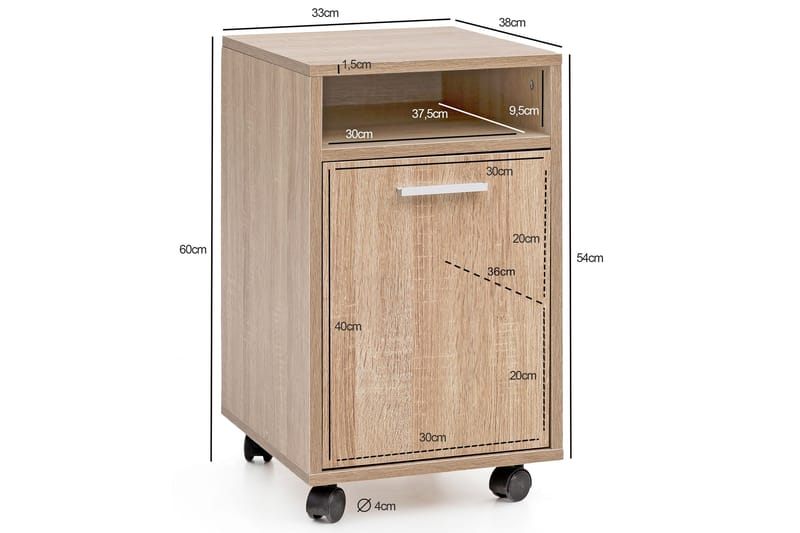 Hennefer Hurts 33x38 cm - Trä/natur - Förvaring - Förvaringsmöbler - Byrå - Hurts