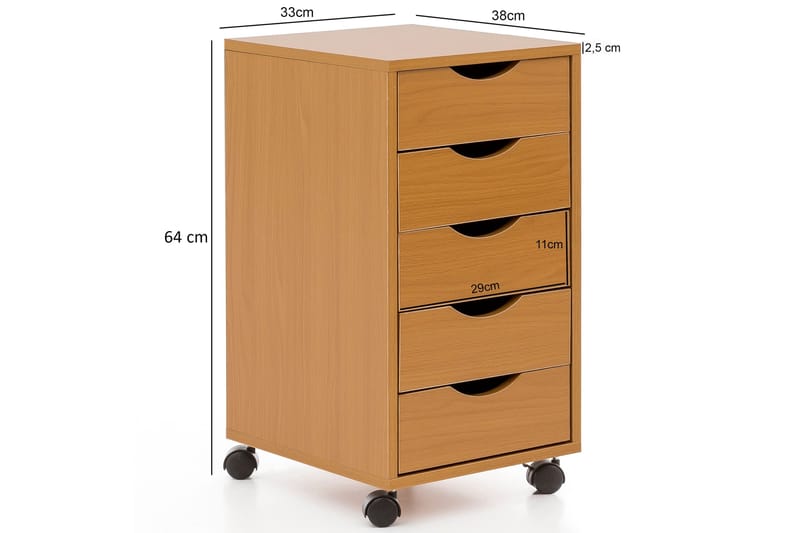 Javarris Hurts 33x38 cm - Trä/natur - Förvaring - Förvaringsmöbler - Byrå - Hurts