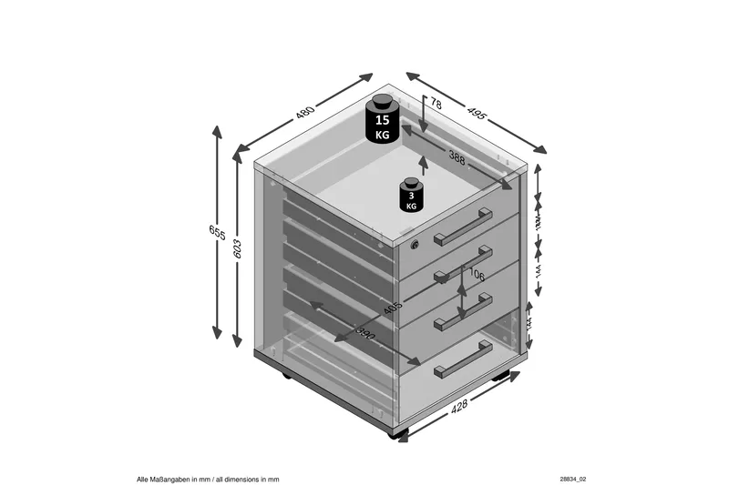 Keyrse Hurts 48 cm - Brun - Förvaring - Förvaringsmöbler - Byrå - Hurts