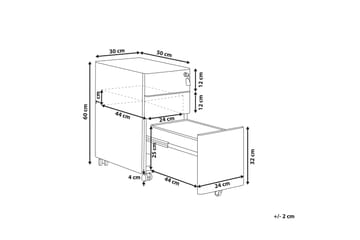 Kontorsskåp Bardano 30x50 cm - Metall/Röd - Förvaring - Förvaringsmöbler - Byrå - Hurts
