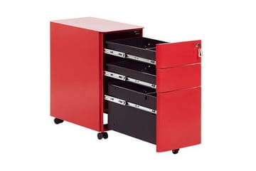 Lubriano Kontorshurts 30x50 cm - Metall/Röd - Förvaring - Förvaringsmöbler - Byrå - Hurts