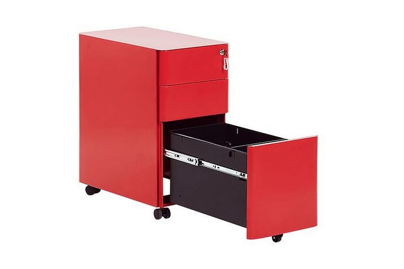 Lubriano Kontorshurts 30x50 cm - Metall/Röd - Förvaring - Förvaringsmöbler - Byrå - Hurts