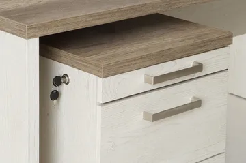 Talebi Hurts med Lås 53x42 cm - Brun/Vit - Förvaring - Förvaringsmöbler - Byrå - Hurts