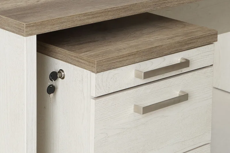 Talebi Hurts med Lås 53x42 cm - Brun/Vit - Förvaring - Förvaringsmöbler - Byrå - Hurts