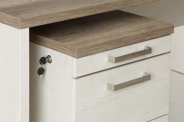 Talebi Hurts med Lås 53x42 cm - Brun/Vit - Förvaring - Förvaringsmöbler - Byrå - Hurts