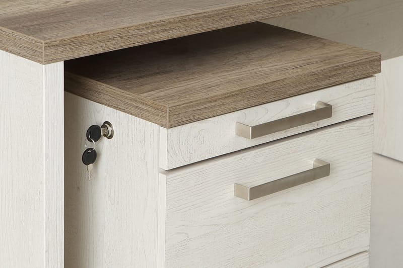 Talebi Hurts med Lås 53x42 cm - Brun/Vit - Förvaring - Förvaringsmöbler - Byrå - Hurts