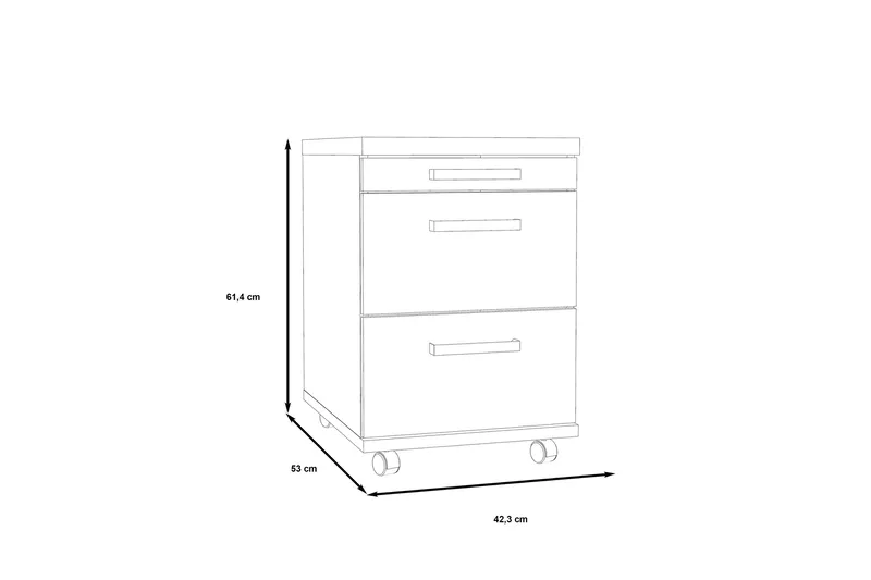 Talebi Hurts med Lås 53x42 cm - Brun/Vit - Förvaring - Förvaringsmöbler - Byrå - Hurts