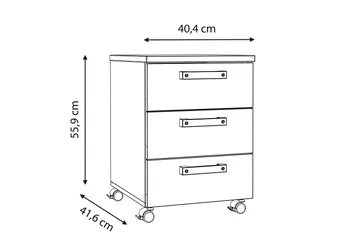 Torelles Hurts 60x41 cm - Brun/Grå - Förvaring - Förvaringsmöbler - Byrå - Hurts