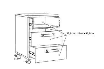 Torelles Hurts 60x41 cm - Brun/Grå - Förvaring - Förvaringsmöbler - Byrå - Hurts